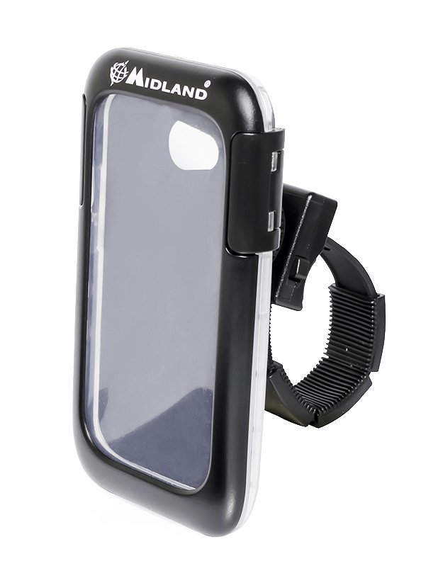 Supporto Moto Universale Midland MK-Smart HC Con Custodia Rigida Per Smartphone - Nero